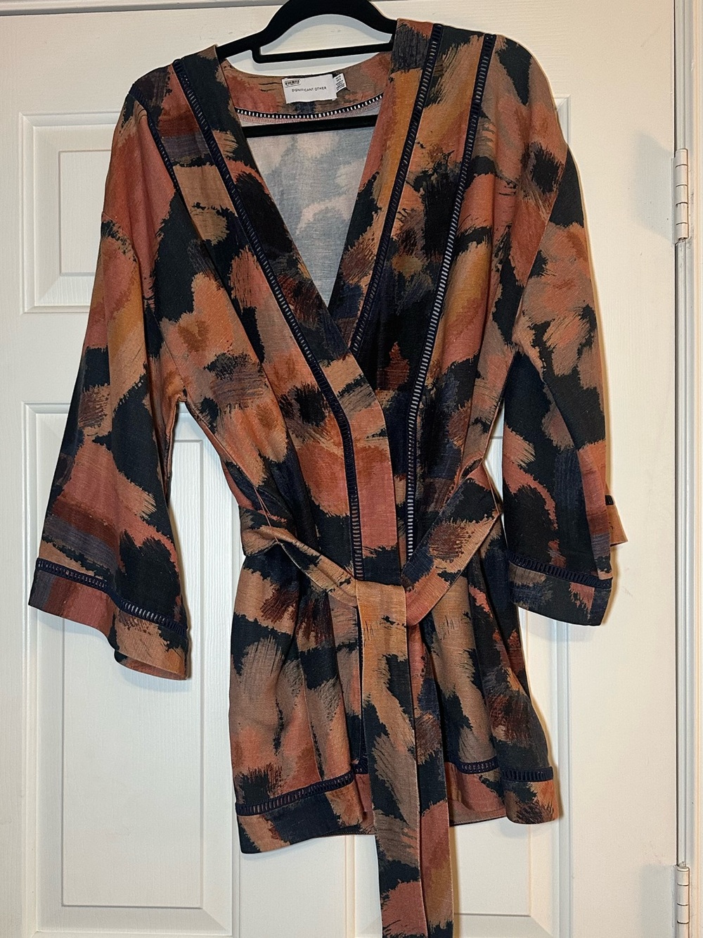 Significant Other Izzy Linen Blend Mini Dress US 8 - Picture 2 of 13